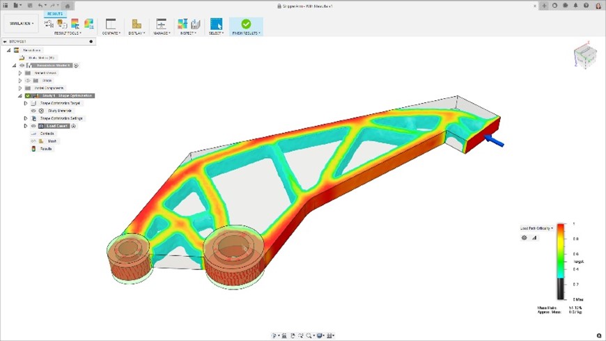 Hình ảnh minh hoạ tính năng Shape Optimization trên Simulation Extension