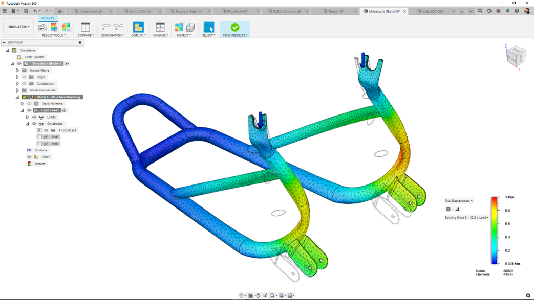 Hình ảnh minh hoạ tính năng Structural Buckling trên Simulation Extension