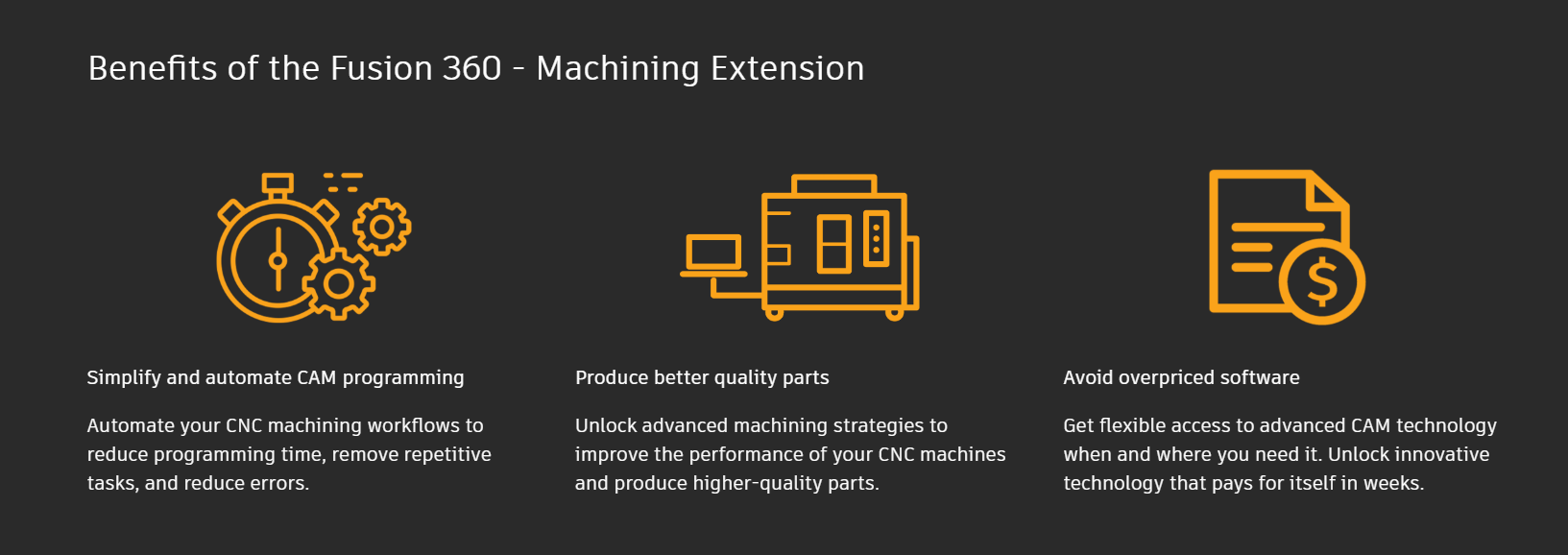 Machining Extention giúp bạn khai phá hết khả năng của Fusion và tiếp kiệm chi phí hơn