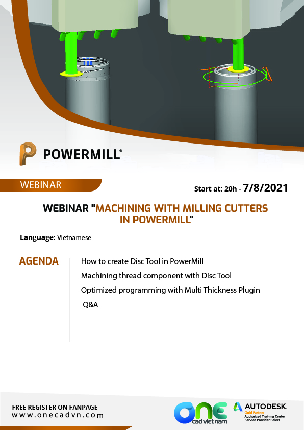 Lập trình gia công với dao phay Đĩa trong PowerMill