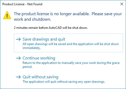 Hỗ trợ khắc phục lỗi “The product license is no longer available”