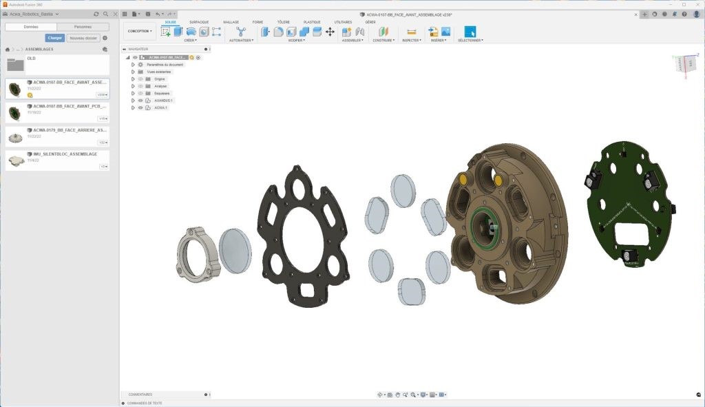 ACWA-ROBOTICS thiết kế cơ khí trên Fusion 360