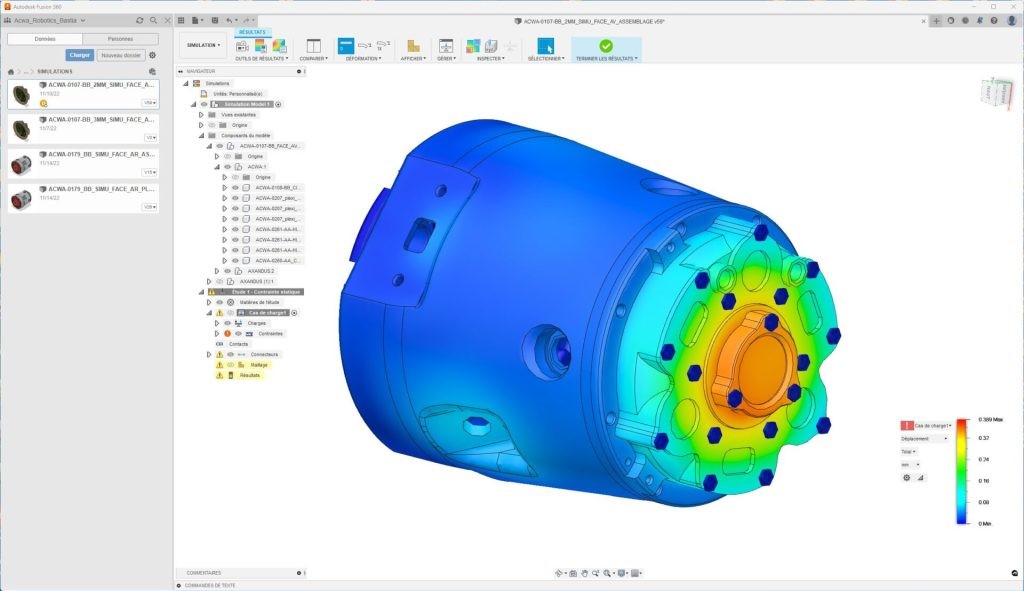 ACWA-ROBOTICS thực hiện mô phỏng sản phẩm trên Fusion 360