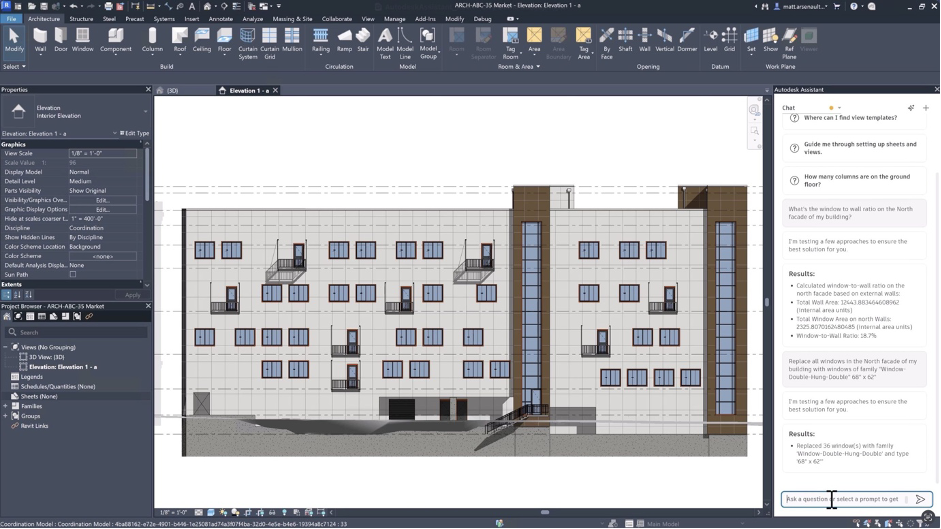 Autodesk Assistant hỗ trợ phân tích trực tiếp trong Autodesk Revit
