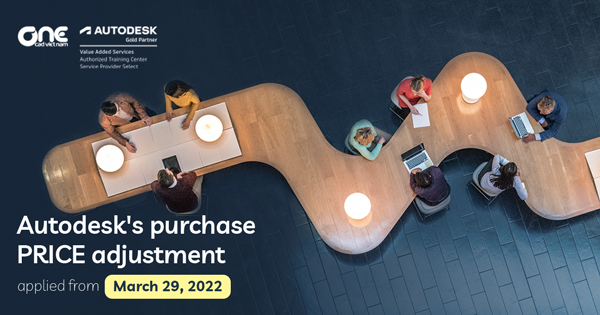 Notice about Autodesk's purchase price adjustment applied from March 29, 2022