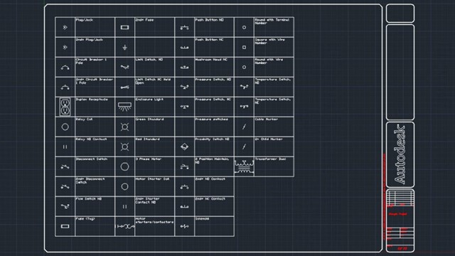 Bảng kí hiệu các chi tiết điện mới trên AutoCAD 2024 electrical