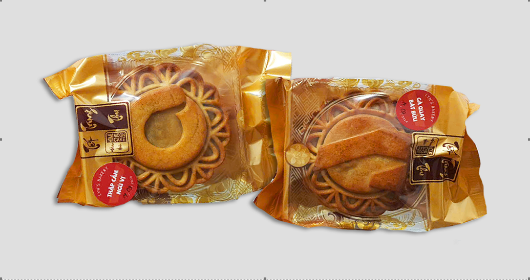 Bánh trung thu được đóng gói hoàn thiện