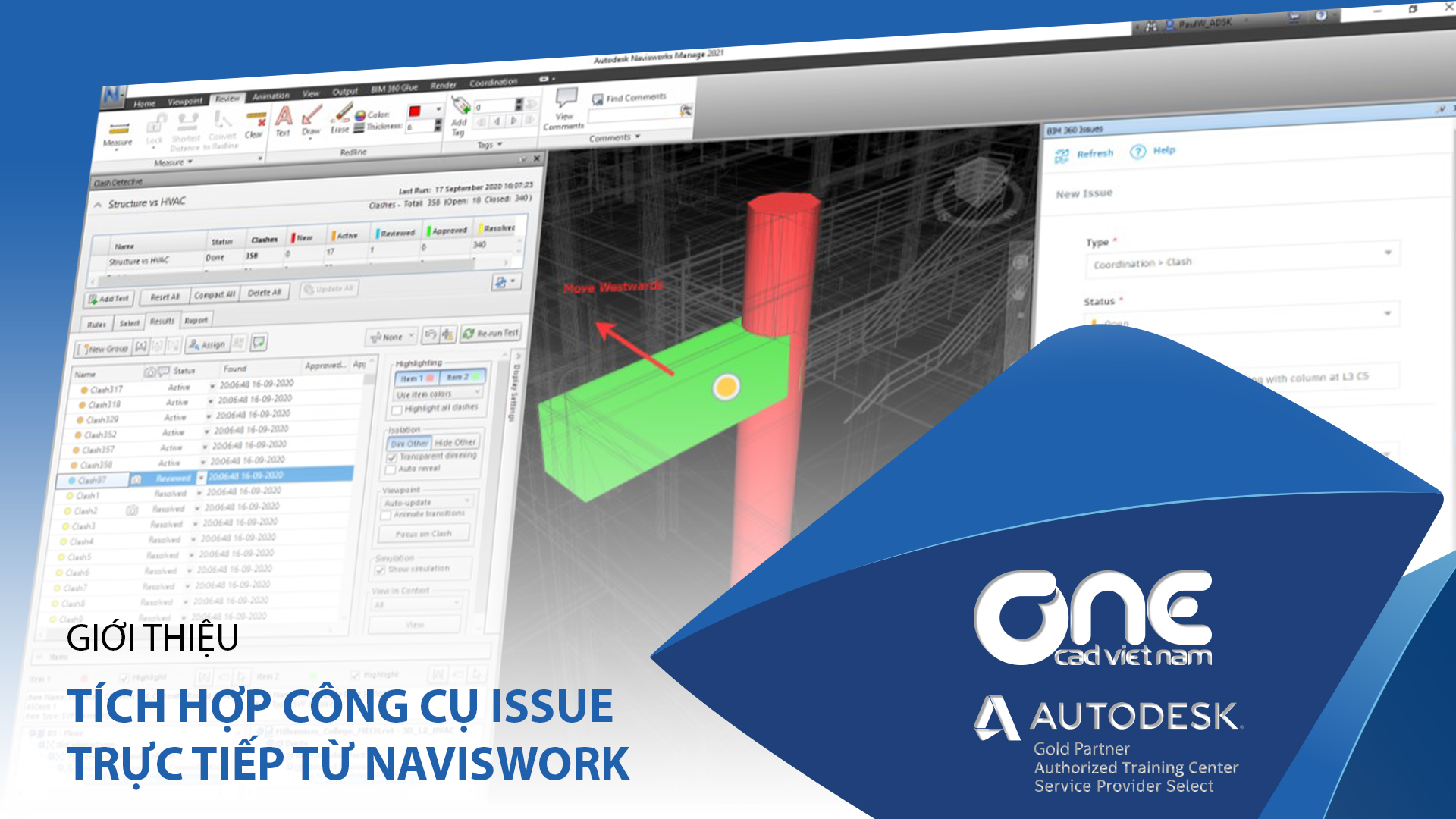 BIM 360 tích hợp công cụ Issue trực tiếp từ Naviswork