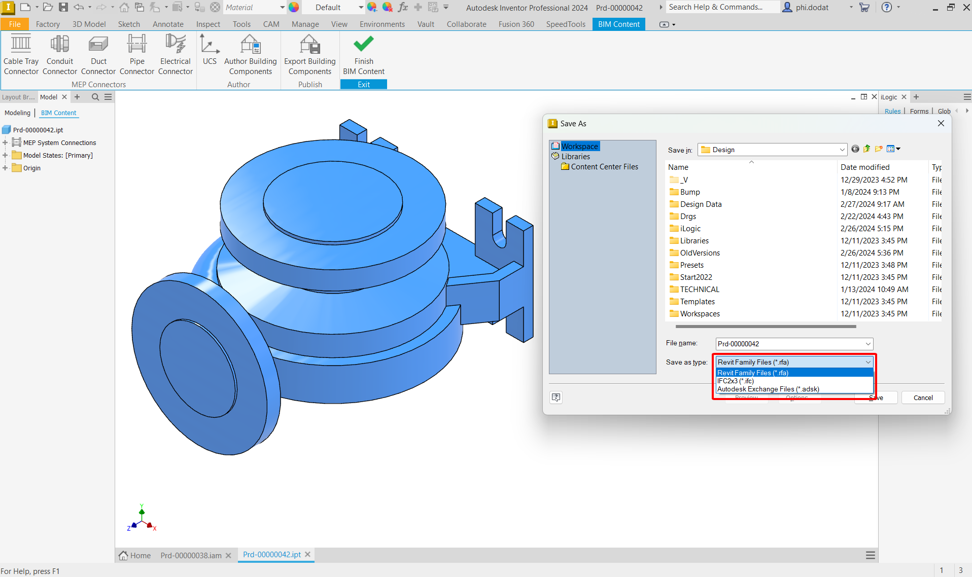 BIM Content cung cấp nhiều định dạng để xuất dữ liệu sang Revit