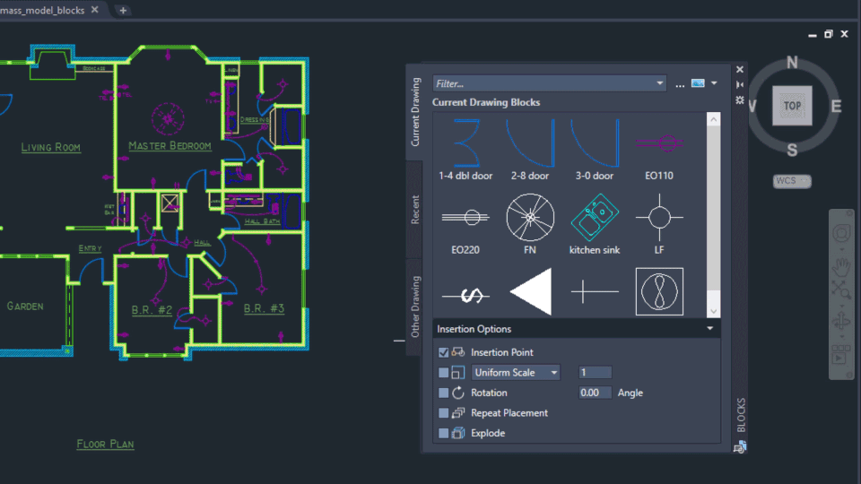 AutoCAD Block Palette