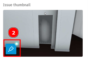 Bước 2 : Bạn Click vào icon cây viết nằm trong Issue thumbnail