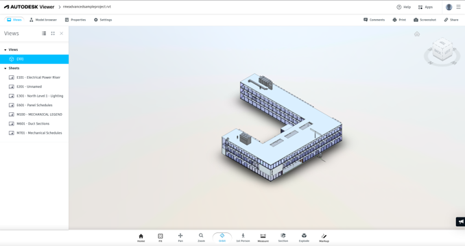 Các công cụ hỗ trợ xem mô hình trên Autodesk Viewer