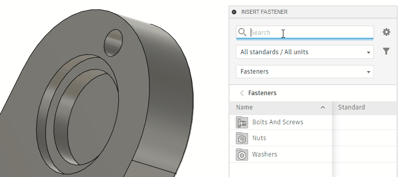 Cách thêm đai ốc vào các lỗ trên Fusion 360