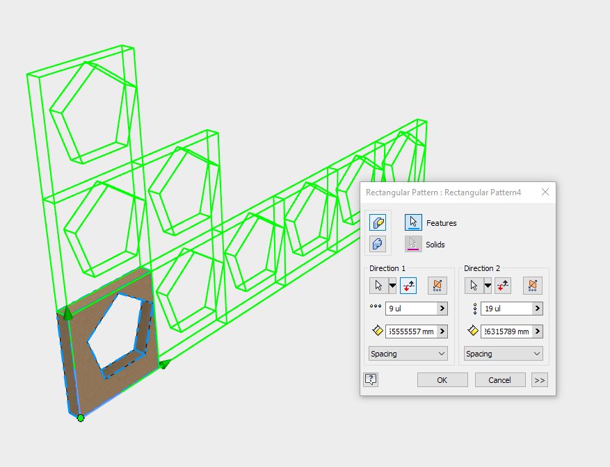 Hãy cắt đối tượng trước khi sử dụng lệnh Pattern trên Inventor