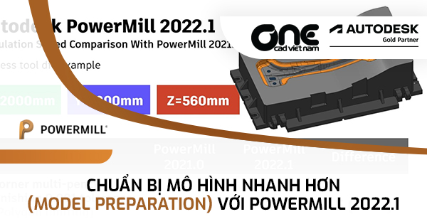 Chuẩn bị mô hình nhanh hơn (Model Preparation) với PowerMill 2022.1