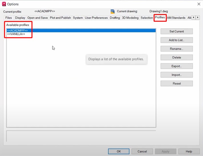 Giao diện AutoCAD Mechanical