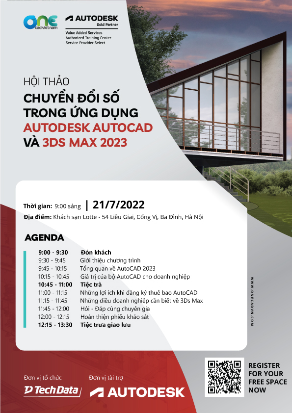 Chuyển đổi số trong ứng dụng Autodesk AutoCAD và 3ds Max 2023