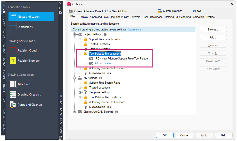 Connected Support Files giúp đồng bộ các tài nguyên CAD trên toàn bộ nhóm thiết kế