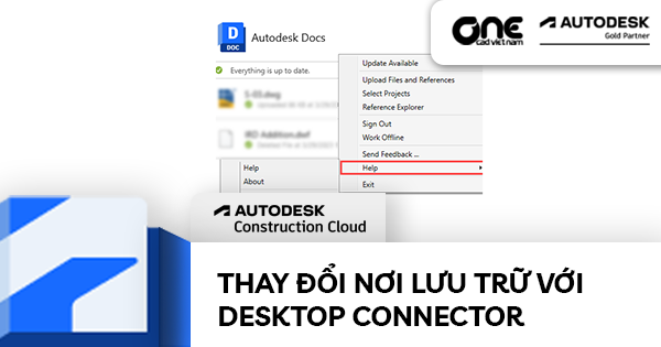 Thay đổi nơi lưu trữ với Desktop Connector