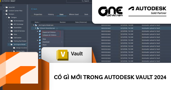 Có gì mới trong Autodesk Vault 2024?