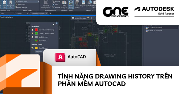 Tính năng Drawing History trên phần mềm AutoCAD