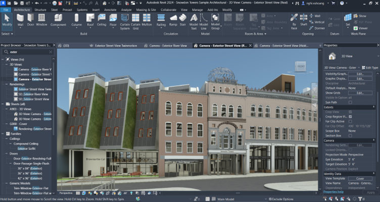 Dự án mẫu revit 2024
