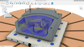 Hình ảnh mô tả lập trình gia công trên Fusion 360