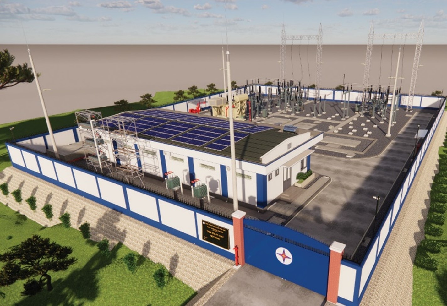 Hình ảnh trạm biến áp 110kV Hiệp Thành