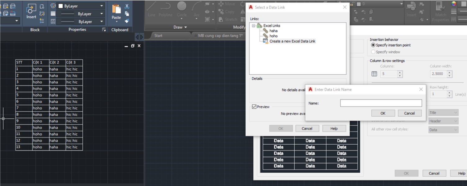 ZWCAD không thể import multi excel