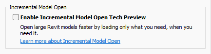 Incremental Model Open Tech Preview trong Revit 2027.2