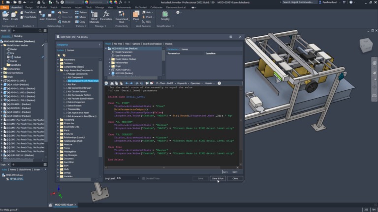Dark theme trong Inventor