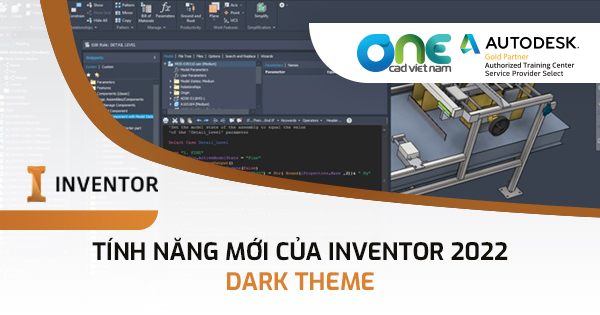 Chế độ Dark Theme trong Inventor 2022