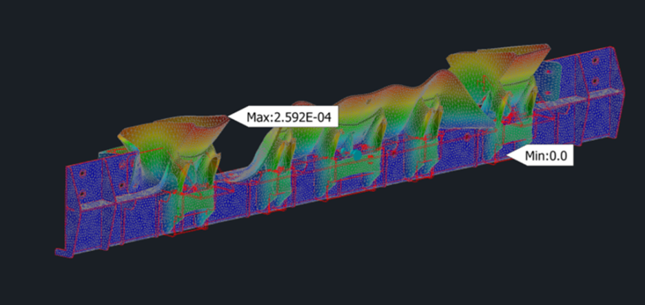 Kết quả phân tích FEA cho cụm lắp ráp kết cấu phức tạp bằng Autodesk Nastran