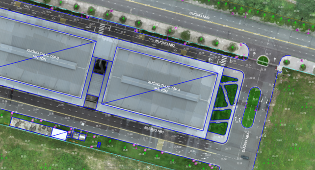Khảo sát UAV LiDAR nhà xưởng Becamex