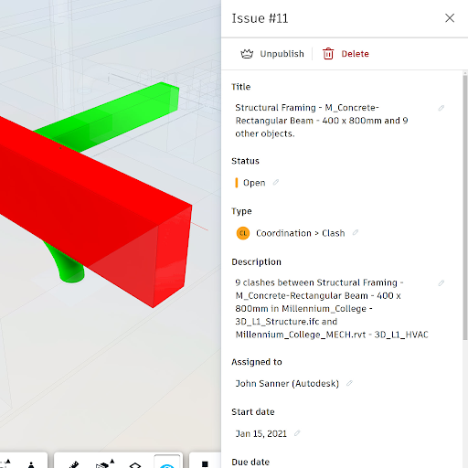 Kiểm tra xung đột tự động với Model Coordination trong Autodesk Construction Cloud