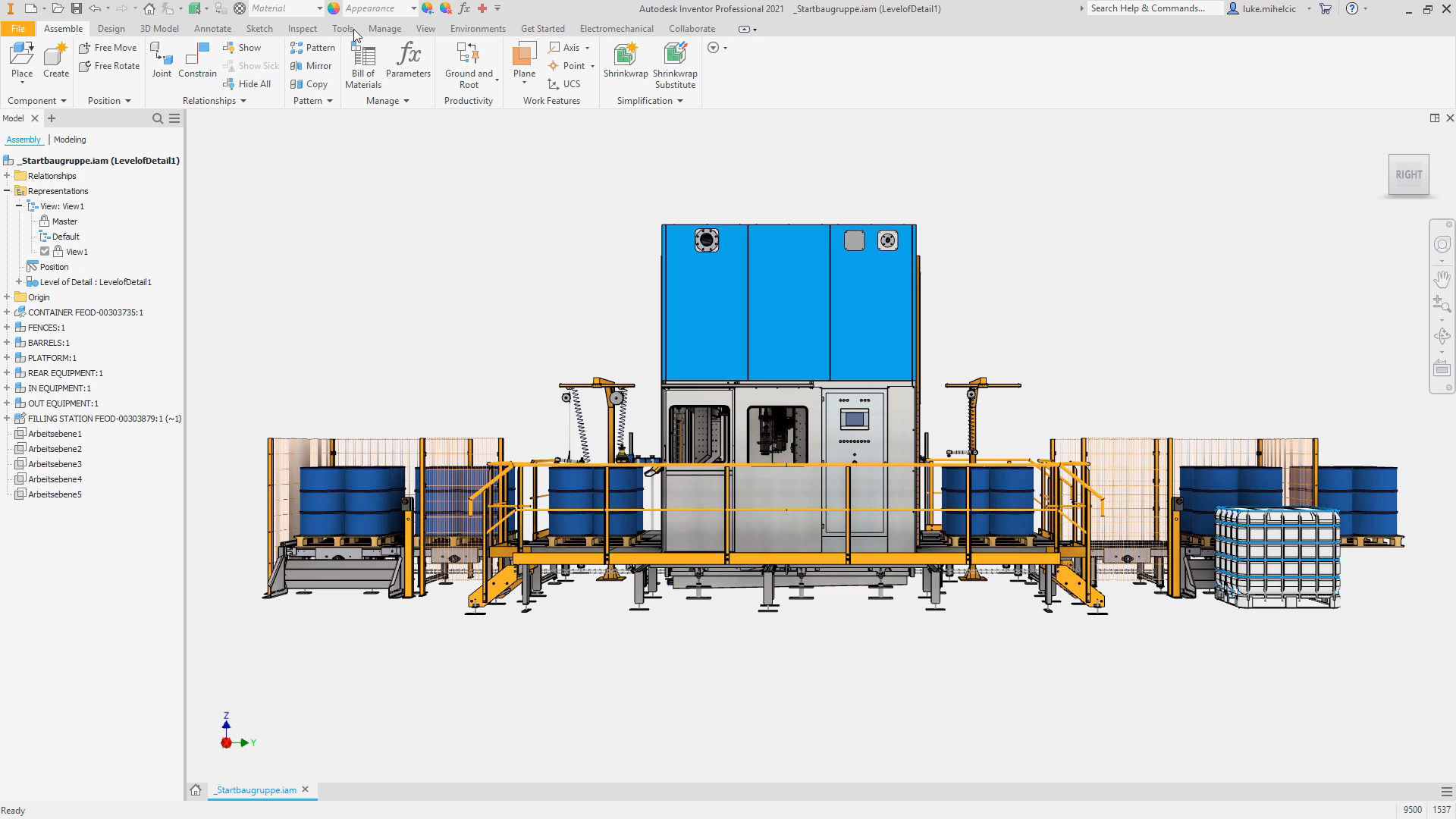 Mô hình lắp ráp quy mô lớn trên Autodesk Inventor