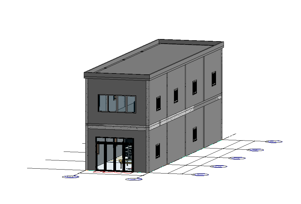 Mô hình Revit được dựng theo bản vẽ CAD tham chiếu từ AutoCAD
