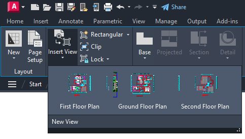 Hình ảnh mô tả thiết lập Named Views trên AutoCAD