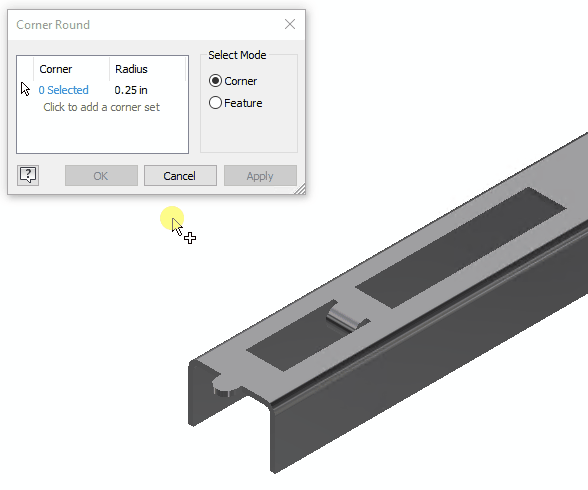 Nâng cấp tính năng Corner Round trên Autodesk Inventor 2025.2