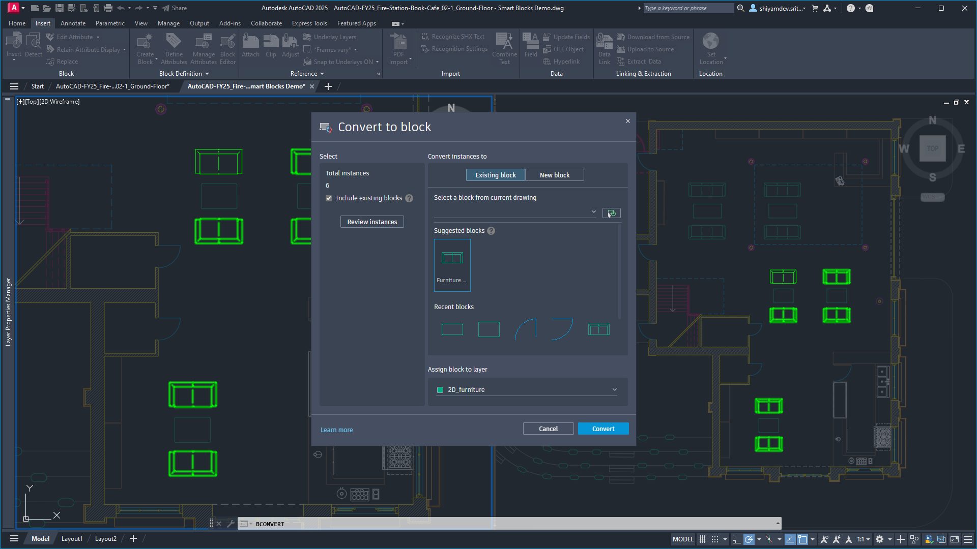 Nâng cấp trong tính năng Smart Block trên AutoCAD 2025.1