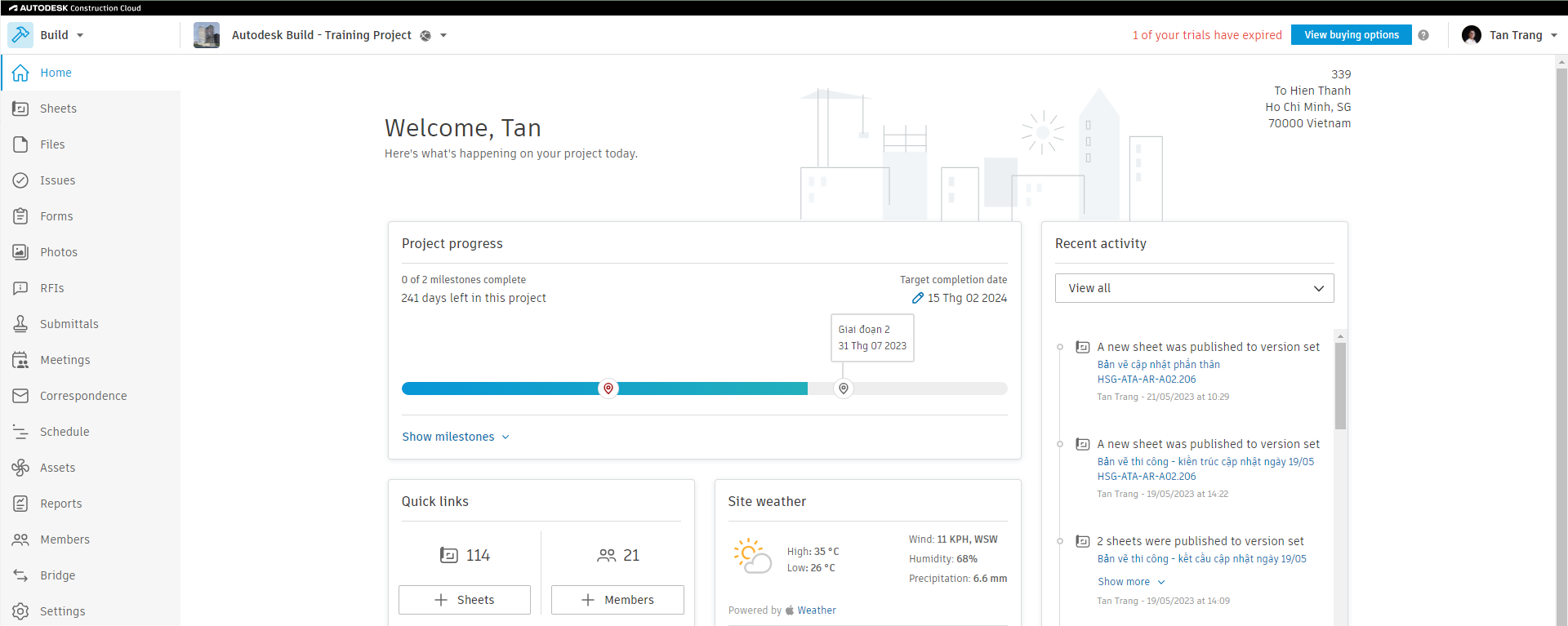 Nền tảng Autodesk Construction Cloud