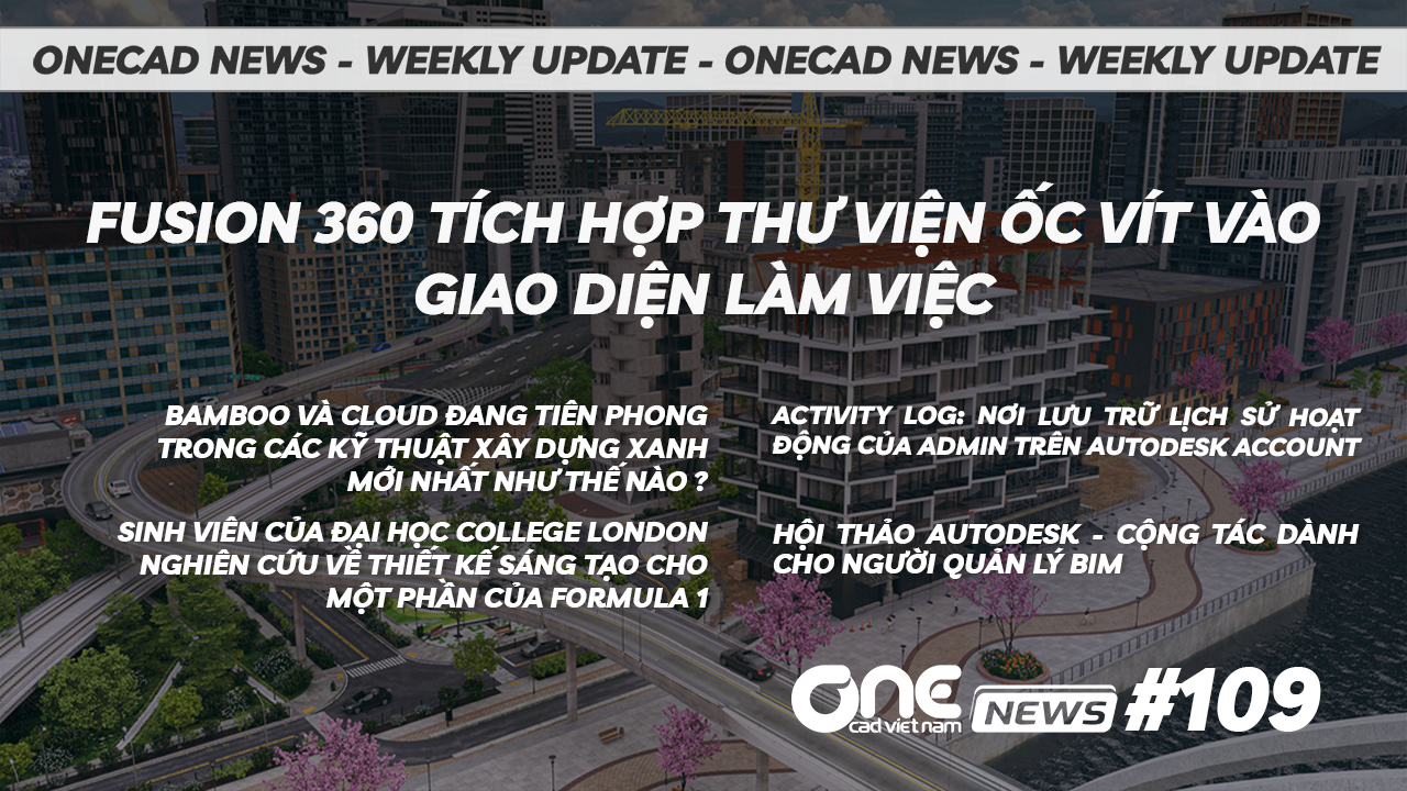 Fusion 360 tích hợp thư viện ốc vít vào giao diện làm việc - OneCAD News#109
