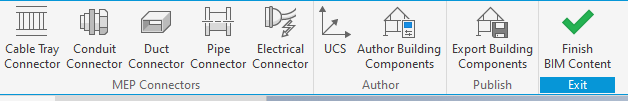 Nhóm lệnh MEP Connectors trong môi trường BIM Content