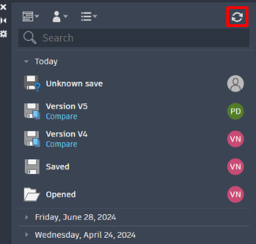 Nút Refresh giúp làm mới các cập nhật trong Activity Insights