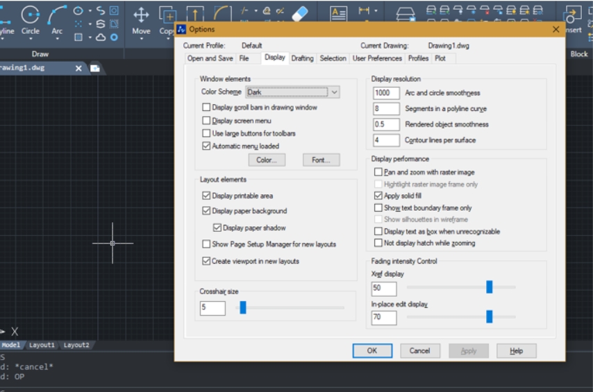 option-zwcad-giong-autocad