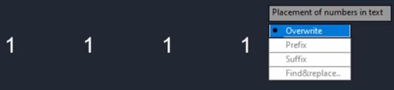 Placement of number in text