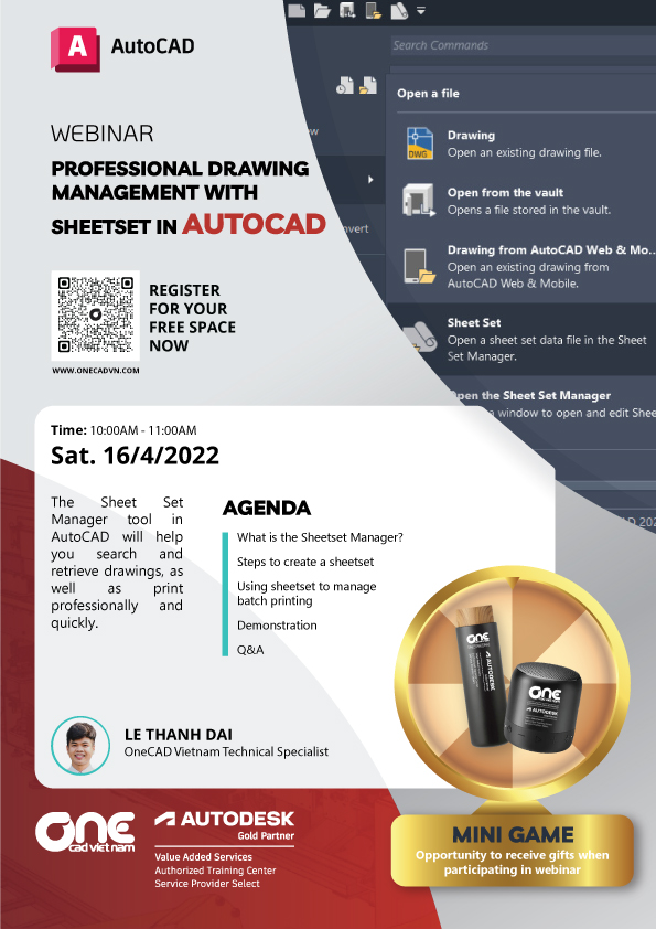 Webinar Quản lý bản vẽ chuyên nghiệp với Sheetset trong AutoCAD