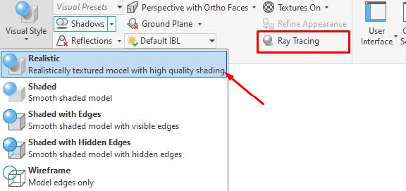Ray Tracing chỉ hoạt động với Realistic