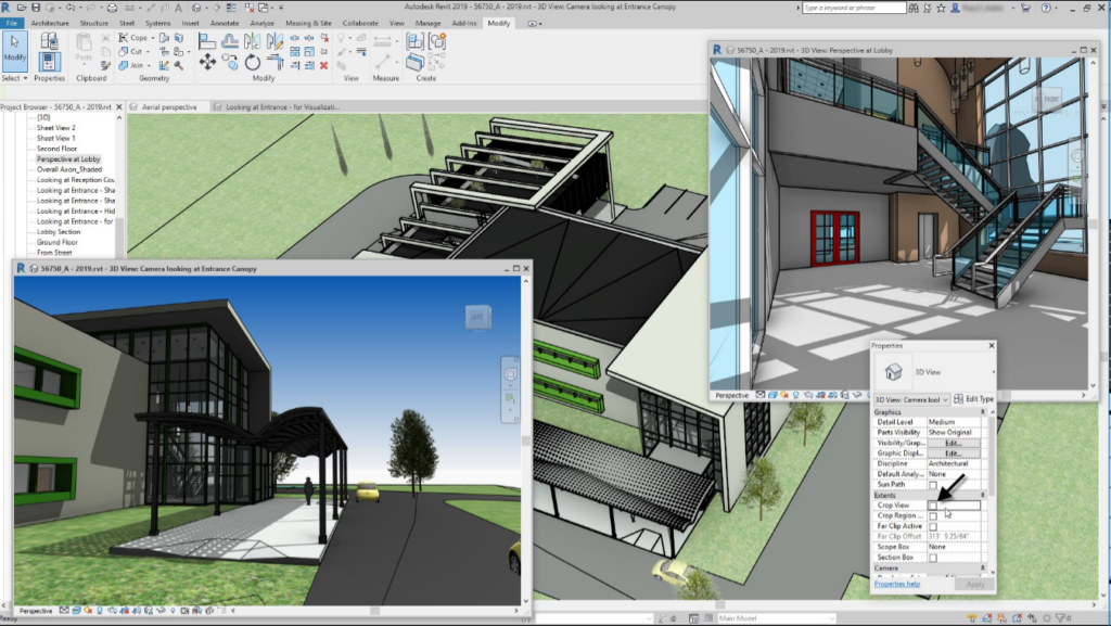 Làm việc với full-screen perspective views
