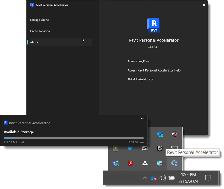 Revit personal accelerator UI